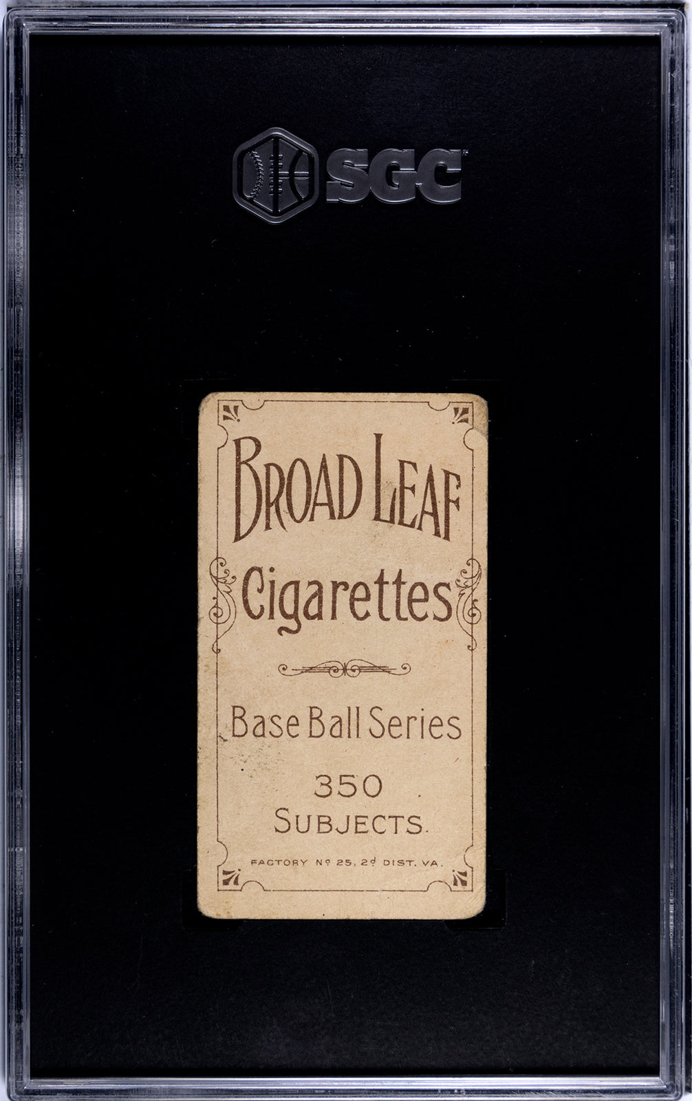 1909-11 T206 Bill Abstein Broad Leaf 350 SGC 1