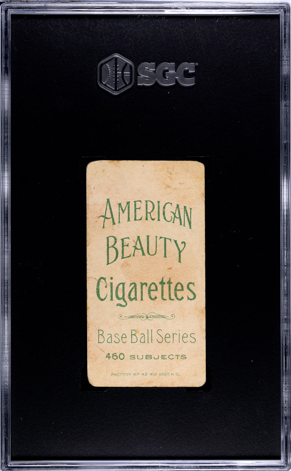 1909-11 T206 Francis Pfeffer American Beauty 460 SGC 1