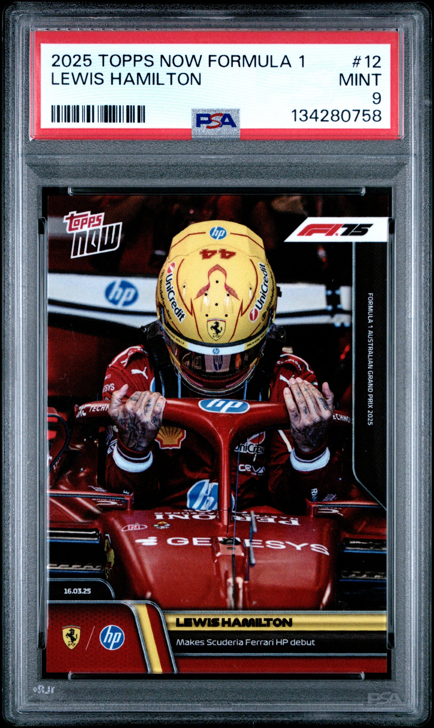 2025 Topps Now Lewis Hamilton PSA 9 #12