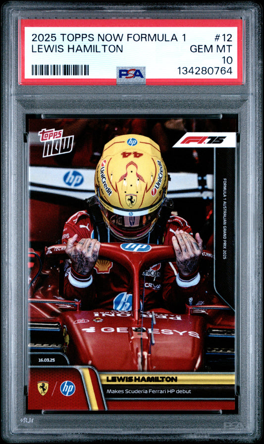 2025 Topps Now Lewis Hamilton PSA 10 #12