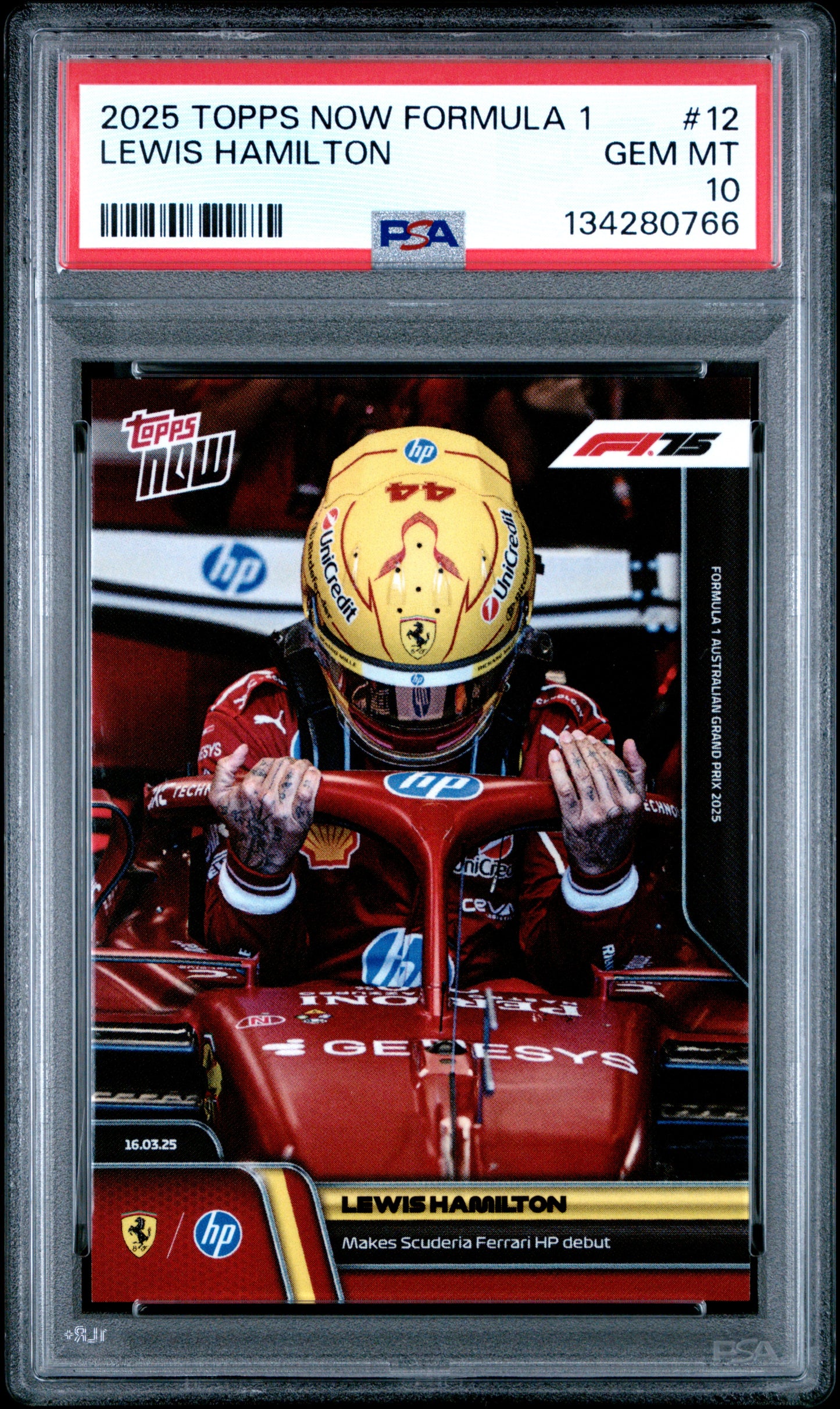 2025 Topps Now Lewis Hamilton PSA 10 #12