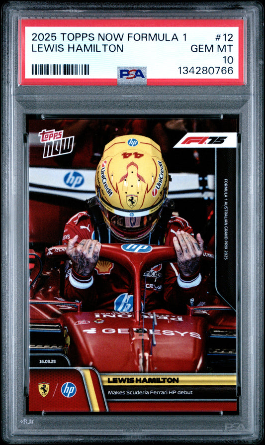 2025 Topps Now Lewis Hamilton PSA 10 #12