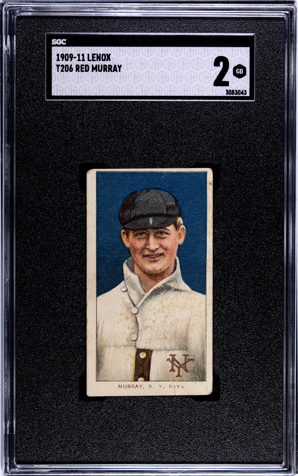1909-11 T206 Lenox Red Murray SGC 2