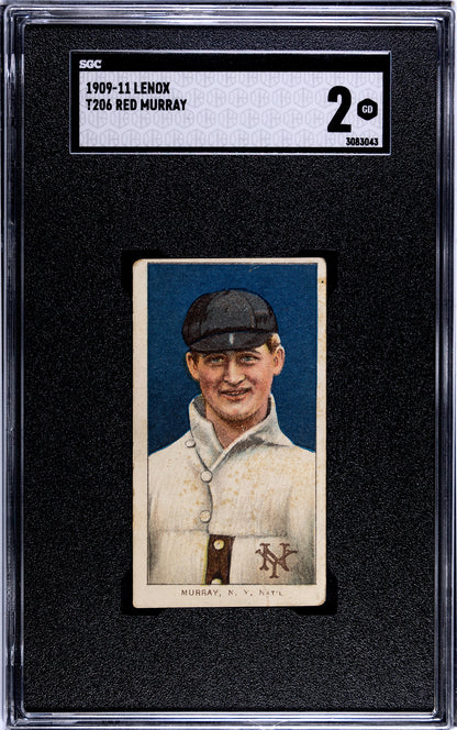 1909-11 T206 Lenox Red Murray SGC 2
