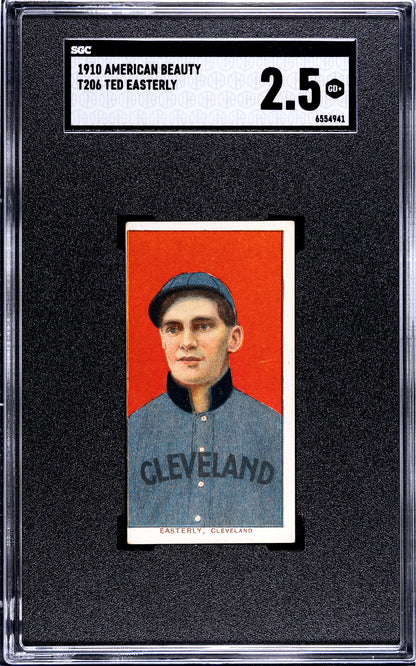 1909-11 T206 Ted Easterly American Beauty 350 SGC 2.5