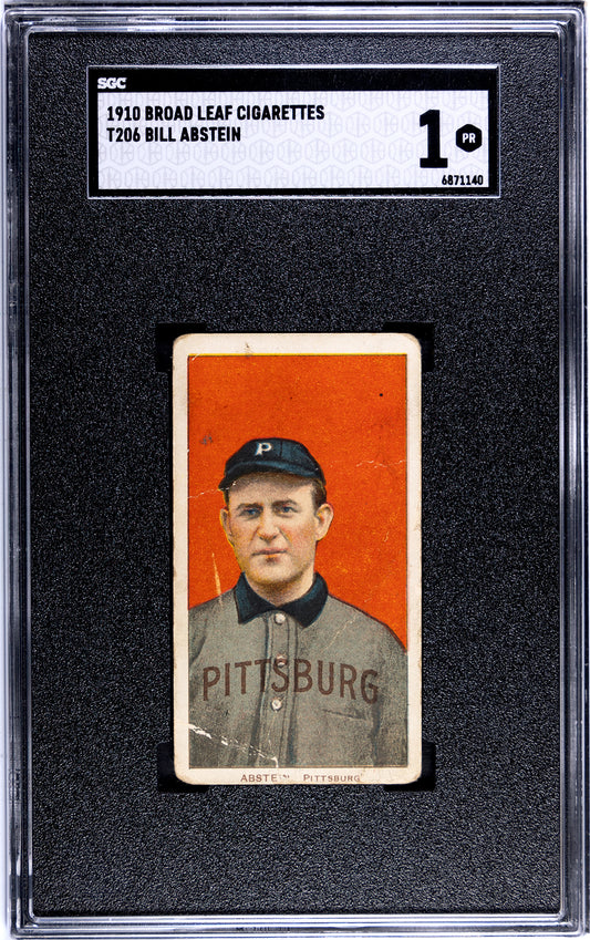 1909-11 T206 Bill Abstein Broad Leaf 350 SGC 1