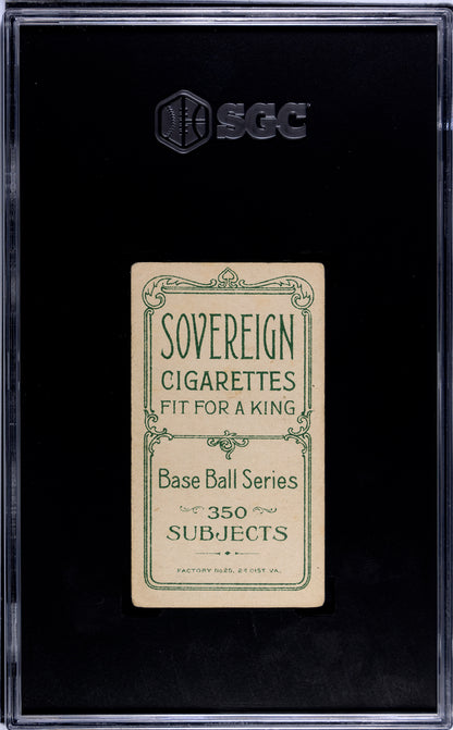 1909-11 T206 Ed Cicotte SGC 3 Sovereign 350 Back