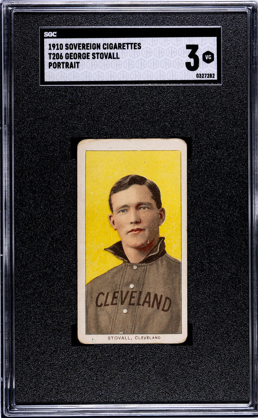 1909-11 T206 George Stovall Sovereign 350 Back SGC 3