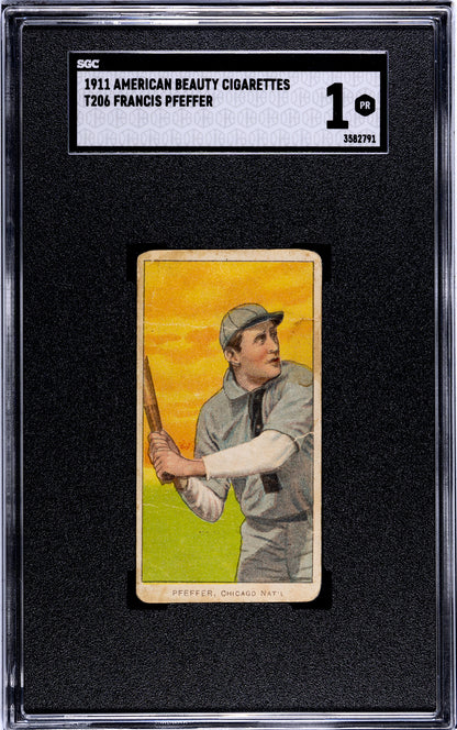 1909-11 T206 Francis Pfeffer American Beauty 460 SGC 1