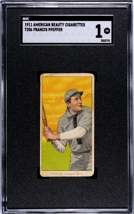 1909-11 T206 Francis Pfeffer American Beauty 460 SGC 1