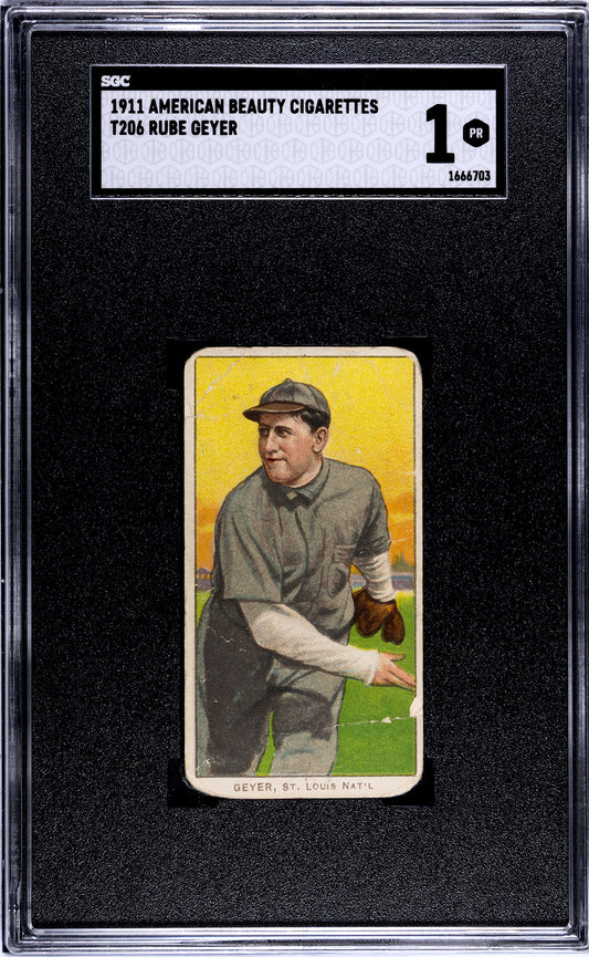 1909-11 T206 Rube Geyer American Beauty 460 SGC 1