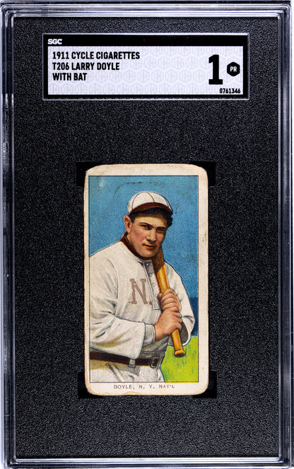 1909-11 T206 Larry Doyle CYCLE 460 SGC 1