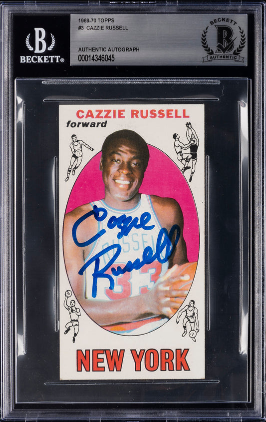 1969 Topps Auto Cazzie Russell