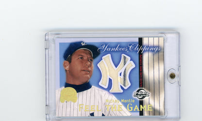 2000 Fleer Greats of The Game Yankee Clippings Mickey Mantle patch