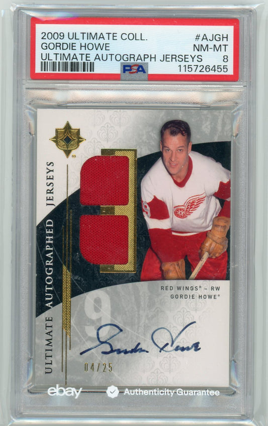 2009 Ultimate Jersey Auto Gordie Howe PSA 8
