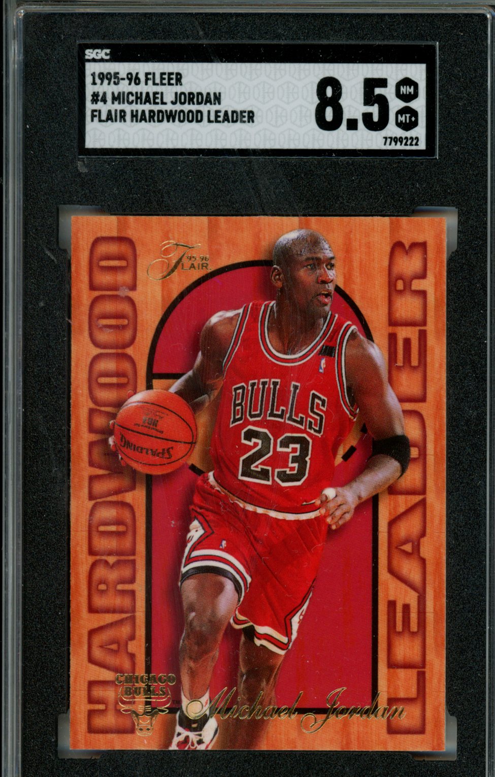 1995-96 Michael Jordan Fleer Flair Hardwood Leaders SGC 8.5