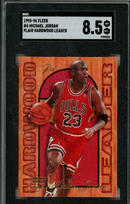 1995-96 Michael Jordan Fleer Flair Hardwood Leaders SGC 8.5