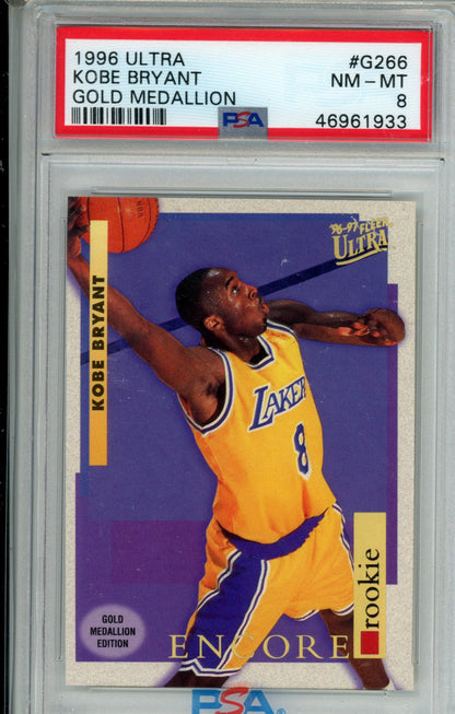 1996 Ultra Kobe Bryant PSA 8 Gold Medallion #G266