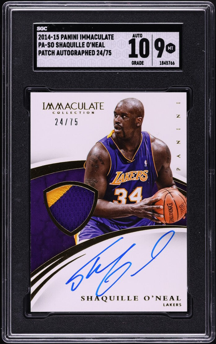 2014 Panini Immaculate Shaquille "SHAQ" O'Neal Patch Auto 24/75