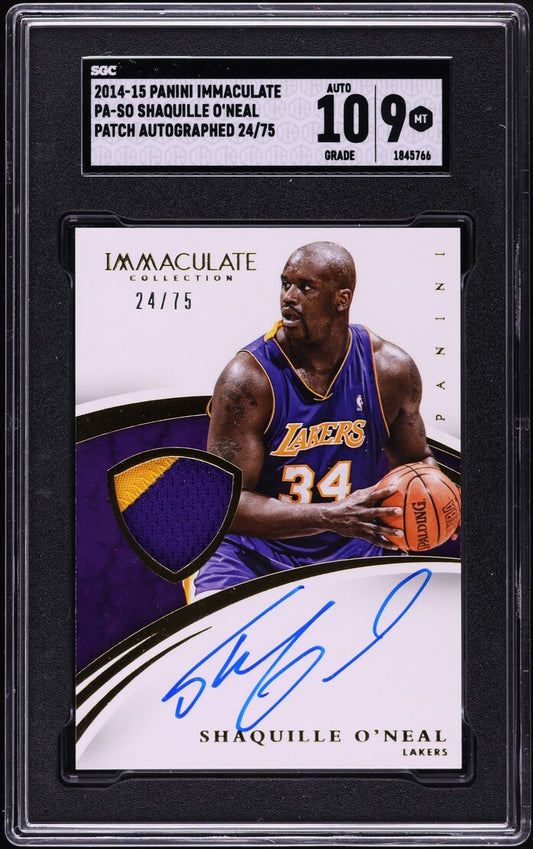 2014 Panini Immaculate Shaquille "SHAQ" O'Neal Patch Auto 24/75