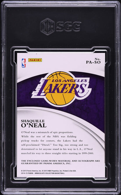 2014 Panini Immaculate Shaquille "SHAQ" O'Neal Patch Auto 24/75